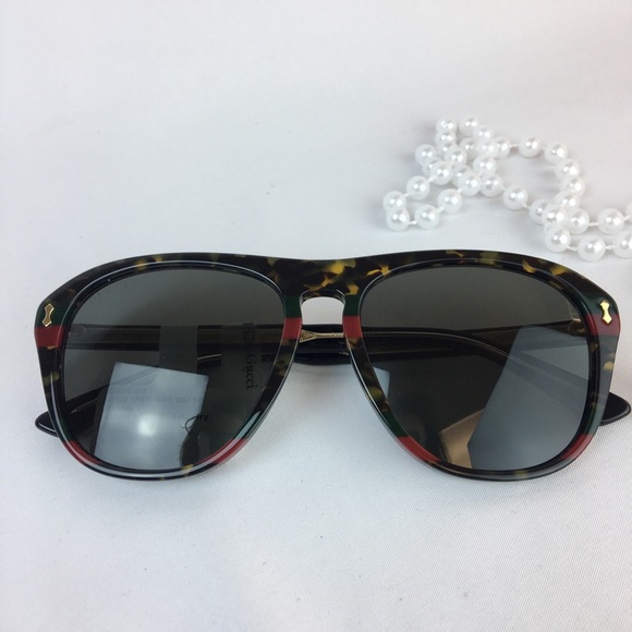 Gucci Other - Gucci Aviator Sunglasses with Gucci stripes across